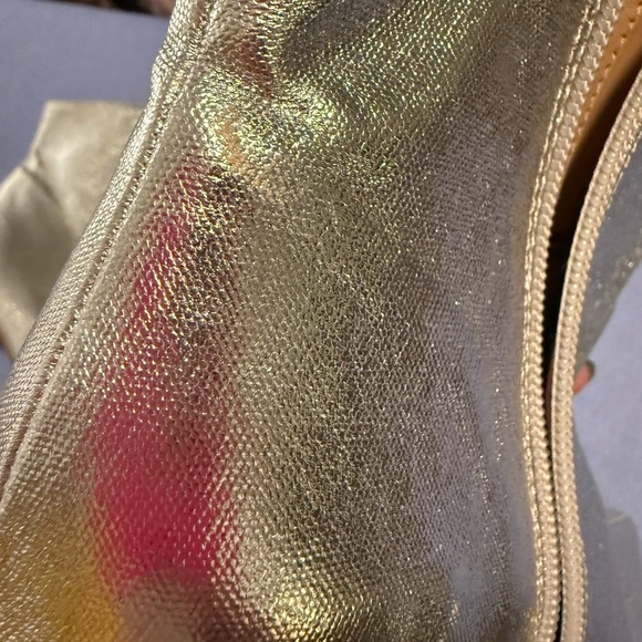 Zara Silver Heeled Boots with Pointed Toe - Picture 6 of 10